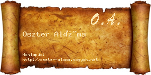 Oszter Alóma névjegykártya